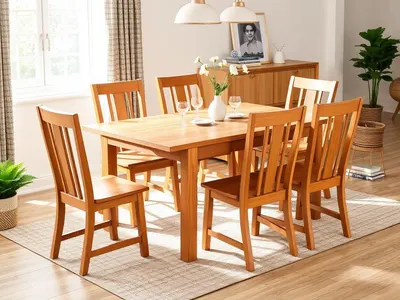 Solid wood dining set, 6 chairs for sale in Antigua & Barbuda